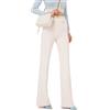 ELISABETTA FRANCHI PANTALONE IN DOPPIO CREPE STRETCH DALLA VESTIBILITA A PALAZZO - PA04931E2 - burro