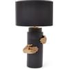 DRIMMER Femina Lampada da Tavolo 70x40cm Nero Oro Ceramica