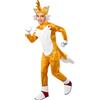 Rubie's Costume Tails Deluxe per bambini, ufficiale Sega. Tuta con copristivali, guanti e accessorio per la testa, per Carnevale, Natale, Compleanni, Feste e Halloween., Multi-colored, M, 701141