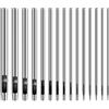 Huayue 15 Pezzi Punzone Rotondo in Acciaio 45 Perforatore Cavo per Pelle Gomma Plastica Carta Punch Rotondo per Cuoio Fustelle per Fori Circolari con 15 Diverse Dimensioni