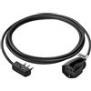 Vimar 0P32381 Prolunga Universale lineare 3 metri, 3G1, spina piatta SPA17, presa P40, sistema SICURY, nero