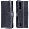 generale Compatibile con XIAOMI MI 9 LITE (6.39) M1904F3BG (MI CC9) / MI A3 LITE Custodia COVER case STAND FLIP LIBRO GEL silicone tpu CHIUSURA magnetica protezione PORTAFOGLIO eco pelle porta carte Nero