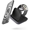 OtterBox Zens Magnetic Nightstand Wireless Charger Pro 2, MagSafe & Qi2, 15W Wireless Charger per iPhone/Apple Watch/AirPods, Adattatore da 20 W Incluso (EU/UK/US) Con Cavo da 1,5 m Integrato, Nero