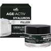 Matt, AGEACTIV Hyaluron Filler, Crema Viso e Collo, con Acido Ialuronico Puro e Filtri Solari SPF 15, Tripla Idratazione, Rigenera e Rimodella la Pelle, Protegge dai Raggi Solari, Senza Profumo, 50 ml