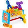 Chicco Cassetta degli Attrezzi 2 in 1, Banco da Lavoro per Bambini con Attrezzi Giocattolo, Gioco STEM con 15 Pezzi tra cui Martello, Cacciavite e Chiave Inglese - 1 - 3 Anni
