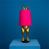 WERNS Lampada da Tavolo Coniglio Nascosto Bunny Magenta Oro 24x74cm
