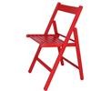 MUEBLEAR 19014 Sedia Pieghevole Basso Rosso, Legno di faggio