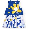 Tuc Tuc Vestito senza maniche per bambina blu con fiore e gonna di margherite 11389595 BLUE