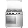 Delonghi Cucina a gas con forno DE'LONGHI DEMX 96 B5 ED inox L 60 x P 60 cm