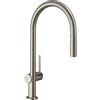 Hansgrohe Rubinetto da cucina con doccetta a collo di cigno Talis M54 argento pvd satinato HANSGROHE
