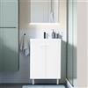 SENSEA Mobile bagno da terra con lavabo L 50 x H 80 x P 40 cm bianco, 2 ante per vasca a sinistra Easy