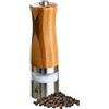 LAGUIOLE - Saliera e Pepiera Elettrici - in Legno di bambù - con Luce - 6 batterie AAA Non Incluse - Acciaio Inossidabile - Marrone Chiaro