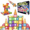 Desire Deluxe Giochi di costruzione magnetici - 100 PCS Piastrelle e Blocchi Magnetici Bambini, Giocattolo Educativo STEM 3+ anni, Set Creativi per Costruire, Apprendimento Forme & Colori