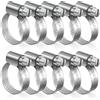 JatilEr Fascette stringitubo da 16 a 27 mm, 10 pezzi, fascette stringitubo regolabili in acciaio inox 304, set di fascette stringitubo per auto, industria, collegamento e fissaggio di tubazioni