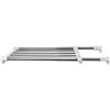 BAOYOUNI Scaffale Estensibile Mensola per Armadio Telescopici in Acciaio Inox Divisori per Scaffali Salvaspazio Organizer per Guardaroba, Cucina, Bagno, Camera da letto, Regolabile 69-91,5 cm
