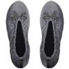 GLOVE STORY Pantofole Ballerina da Interno da Donna in Velluto con Suola in Morbida Pelle - Materiale Morbido e Confortevole - Pantofole Ballerina da Donna Morbide - Realizzate a Mano (Grigio 37/38)