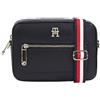 Tommy Hilfiger Donna Borsa a Tracolla Iconic Camera Bag Piccola, Blu (Space Blue), Taglia Unica