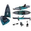 Big Mama Kayak canoa monoposto divisibile a pedali con pinne BIG MAMA START S500 componibile - colore BLUE GREY