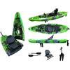 Big Mama Kayak Kayak monoposto divisibile a pedali con pinne BIG MAMA START S500 componibile - colore OLIVE