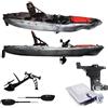 BIG MAMA KAYAK A PEDALI TRIKEN 330 - CANOA MONOPOSTO FISHING + motore elettrico BIXPY K1 Outboard Kit con batteria PP-378 Wh v4 + Adattatore Hoodoo Pedal Drive