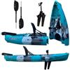Big Mama Kayak Kayak divisibile a pedali con pinne BIG MAMA START S300 colore TURCHESE