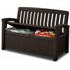Keter Cassapanca da giardino Patio Storage Bench, 227 Litri, 132.7X 63.5 X 89.5 Cm, Grafite