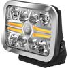 HELLA VALUEFIT LED Faro di profondità - Blade Chrome RE 9 - 12V / 24V | rettangolare - Numero di riferimento: 25 - cristallino - Colore luce: bianco/ambra - Cavo: 500mm - 1FJ 357 199-081