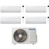 Samsung Climatizzatore Quadri Split Cebu S2 7+9+9+12 con AJ080TXJ4KG/EU Inverter Wi-Fi Classe A++ ,