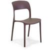 Vacchetti Sedia Polipropilene Impilabile RISTO TORTORA Cm47x52h83