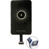 MyMAX - Ricevitore e adattatore ricarica wireless Qi di USB tipo C 1300mA, compatibile con Google, Samsung, Huawei, LG, Sony, Motorola, Nokia, ecc. (corta, metallo)