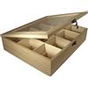RAYHER 6241500 Scatola Porta Bustine Tè Tisane in Legno Naturale, 12 Scomparti 28,5 x 23,5 x 7cm