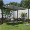 NATERIAL Salotto da giardino Trino NATERIAL antracite con cuscini in poliestere grigio / argento per 4 persone