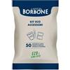 Borbone Kit Accessori Caffe Eco 50/50/50 Bicchieri/palette/zucchero