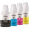 Canon GI-50 PGBK/C/M/Y Multipack - Inchiostro di ricarica originale - nero 6.000 pagine, ciano, magenta, giallo 7.700 pagine per Canon PIXMA G7050, G6050, G5050