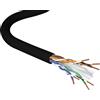 LEVITON Cavo Cat 6 23 AWG RAME U/UTP 4 Pair LSHF/LSZH Guaina esterna in polietilene Cable Black bobina da 500mt C6U-HF1-X-500BK