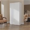 Armadio guardaroba 2 ante battenti 90xH180 bianco Liam