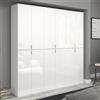 Armadio guardaroba componibile cabina 12 ante 183xH193 bianco Chobs-6
