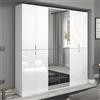 Armadio guardaroba componibile cabina 12 ante specchio 183xH193 bianco Chobs-6