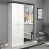 Armadio guardaroba componibile cabina 8 ante specchio 122xH193 bianco Chobs-6