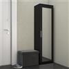 Armadio moderno 1 anta 50xH180 cm specchio nero Salem