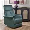 Poltrona relax elettrica motorizzata reclinabile velluto presa USB verde Soft
