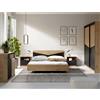 Camera da letto completa matrimoniale moderna rovere nera Tiffany