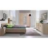 Camera da letto completa moderna matrimoniale con comò rovere Yuma
