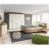 Camera da letto moderna completa matrimoniale rovere bianco Agata