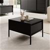 Tavolino soggiorno moderno basso 68xH48 cm 1 cassetto nero Fedra