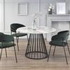Tavolo 110x110 da pranzo rotondo moderno marmo bianco Katie