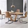 Tavolo 160/220 da pranzo allungabile moderno rovere dorato Malcolm