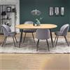 Tavolo allungabile 120/160 da pranzo moderno rovere naturale nero Nora