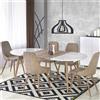 Tavolo allungabile 120/200 rotondo ovale bianco rovere sanremo Edison