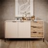 Credenza madia moderna 153xH81 3 cassetti 2 ante beige rovere Perla